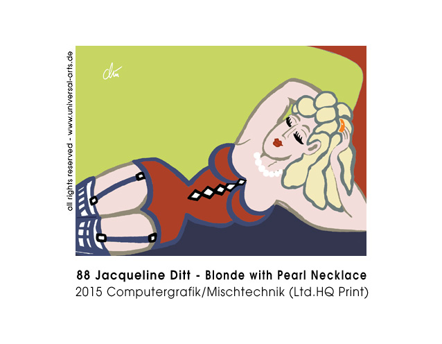 Jacqueline Ditt - Blonde with Pearl Necklace (Blondine mit Perlenkette)