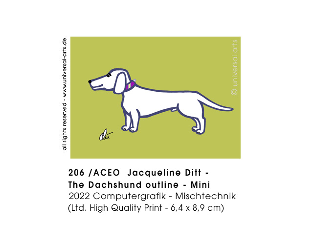 Jacqueline Ditt - The Dachshund outline - Mini